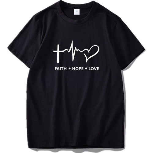 Faith Hope Love Christian T Shirt